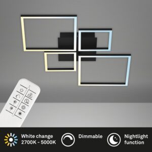 Φωτιστικό led "Frame" 38w 4000lm CCT μαύρο - 3093-015