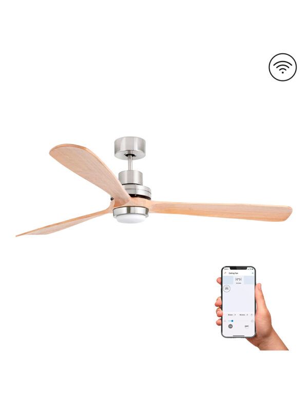 LANTAU-G O 1680 MM DC PINE WITH LIGHT 3 BLADES S/R - 1-FR33505DCWP