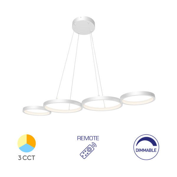 Κρεμαστό led "Nela" 60w 6050lm CCT με Control - BH17-04190