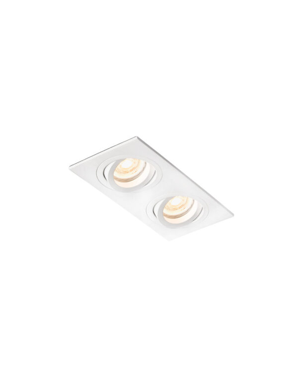 RADON-2 ADJUST WHITE RECESSED LAMP SQUARE 2XGU10 - 1-FR43397