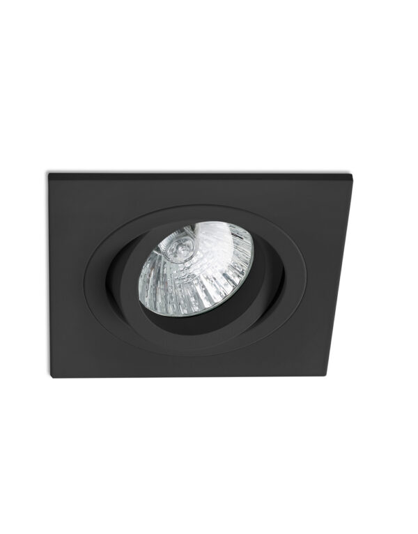 RADON ADJUST BLACK RECESSED LAMP SQUARE GU10 - 1-FR43406
