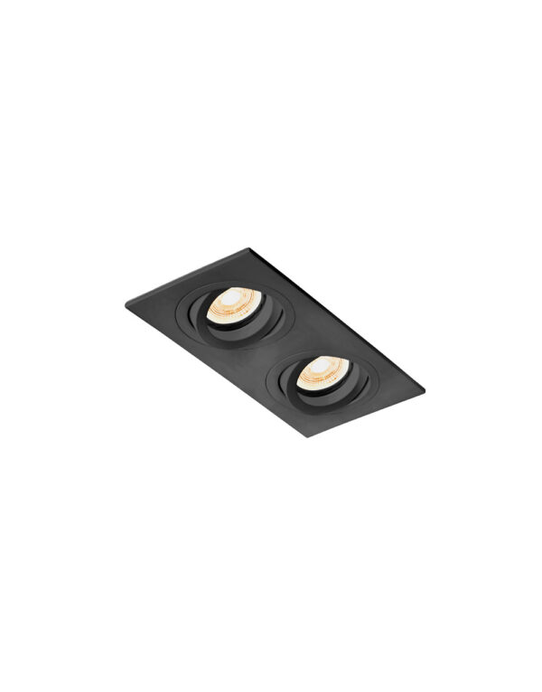 RADON-2 ADJUST BLACK RECESSED LAMP SQUARE 2XGU10 - 1-FR43407