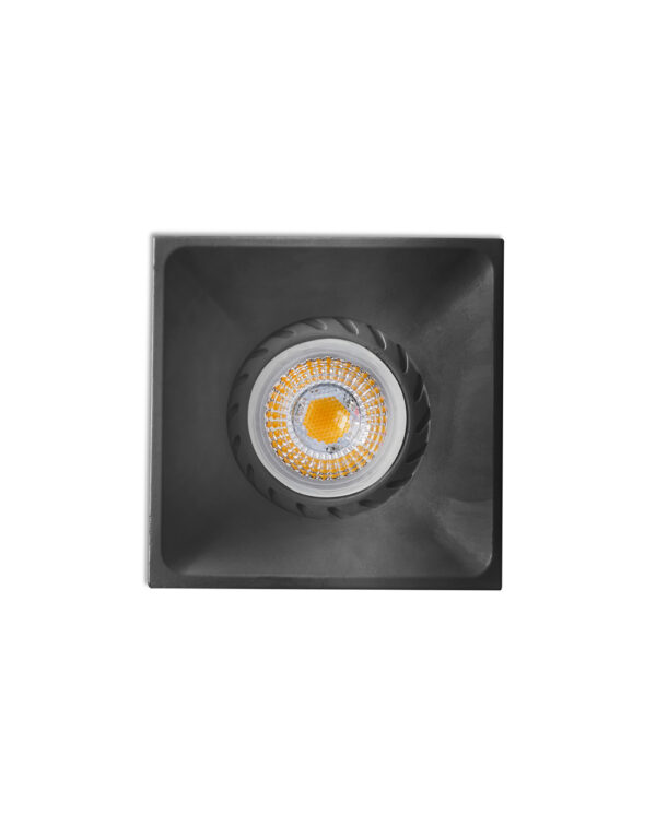 NEON BLACK RECESSED LAMP 1XGU10 SQUARE - 1-FR43410