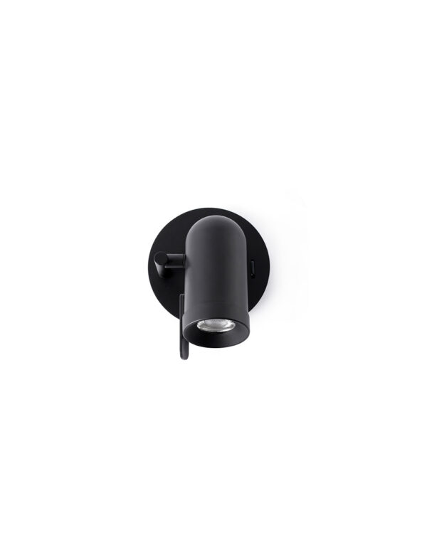ORLEANS BLACK WALL LAMP 1L - 1-FR43521