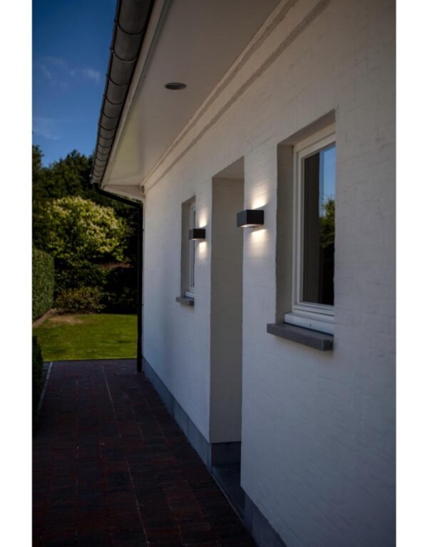 GEMINI Wall Up & Down Matt Black 3000K (Warm White) Architectural Modern Up & Down Light - 1-T5189112012