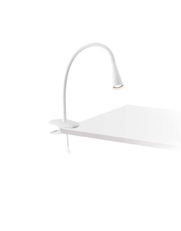 LENA WHITE CLIP LAMP LED 5W 4000K - 1-FR52059