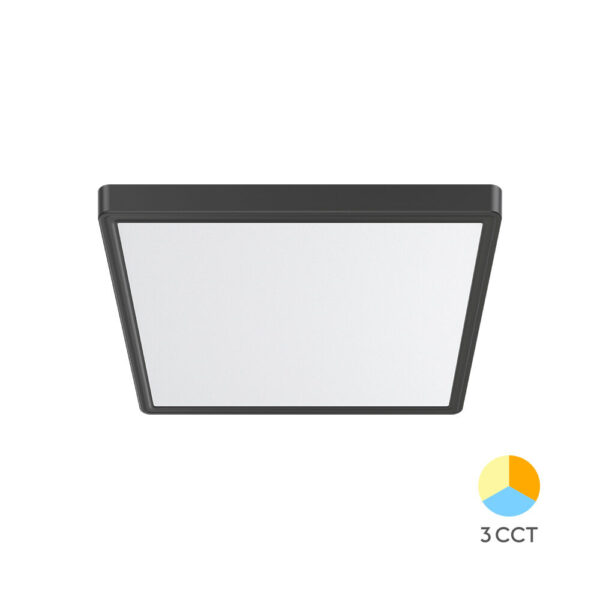 Πλαφονιέρα "Jade" slim 26W CCT Μαύρο 30x30 - BP07-10381