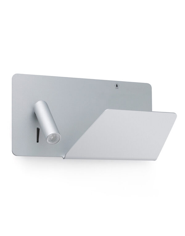 SUAU USB GREY WALL LAMP WITH LED RIGHT READER HIGH - 1-FR62123