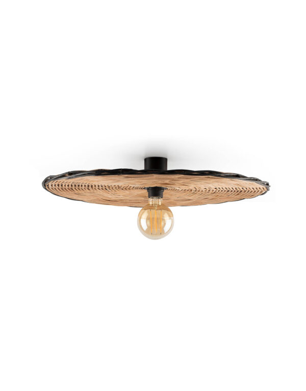 COSTAS BLACK W/L CEILING RATTAN SH. E27 o600*70mm - 1-FR62173-69