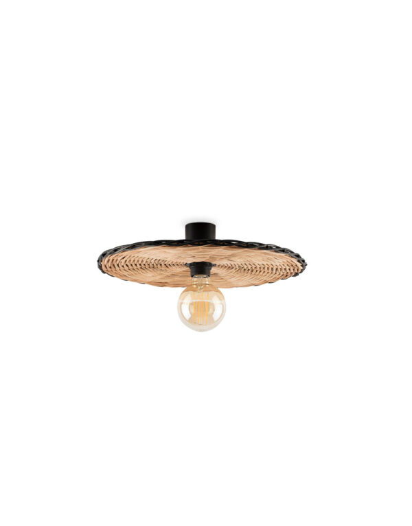 COSTAS W/L CEILING BLACK P. RATAN E27 o400*70mm - 1-FR62173-78