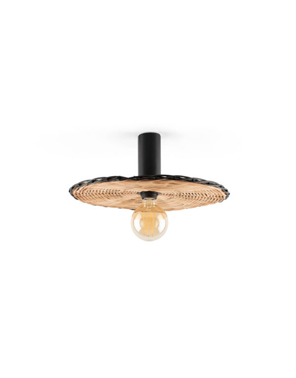 COSTAS W/L CEILING BLACK RATTAN SH. E27 o400*140mm - 1-FR62174-78