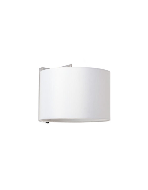 SAHARA CHROME WALL LAMP WHITE SHADE - 1-FR62706