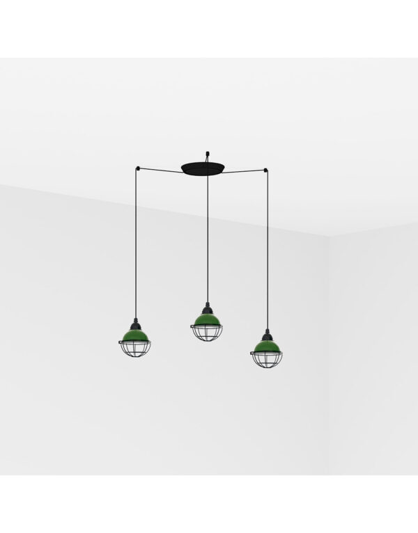 CLAIRE GREEN PENDANT LAMP E27 15W 3L - 1-FR62803-3L