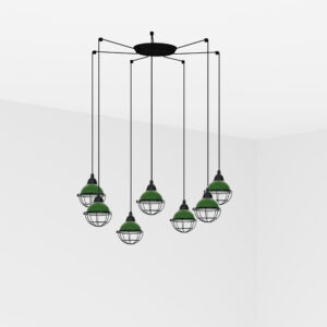 CLAIRE GREEN PENDANT LAMP E27 15W 7L - 1-FR62803-7L