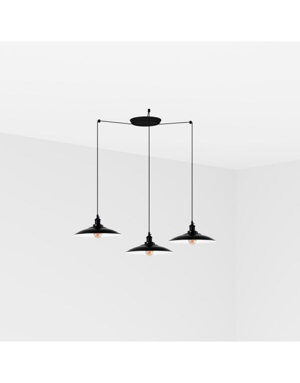 LANG BLACK PENDANT LAMP E27 3L - 1-FR62804-3L