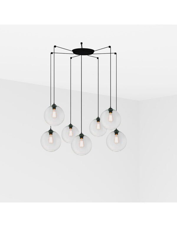 CLARA TRANSPARENT PENDANT LAMP E27 100W 7L - 1-FR64128-7L