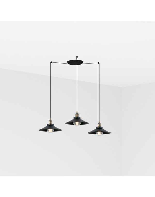 MARLIN BLACK PENDANT LAMP1 X E27 60W 3L - 1-FR64133-3L