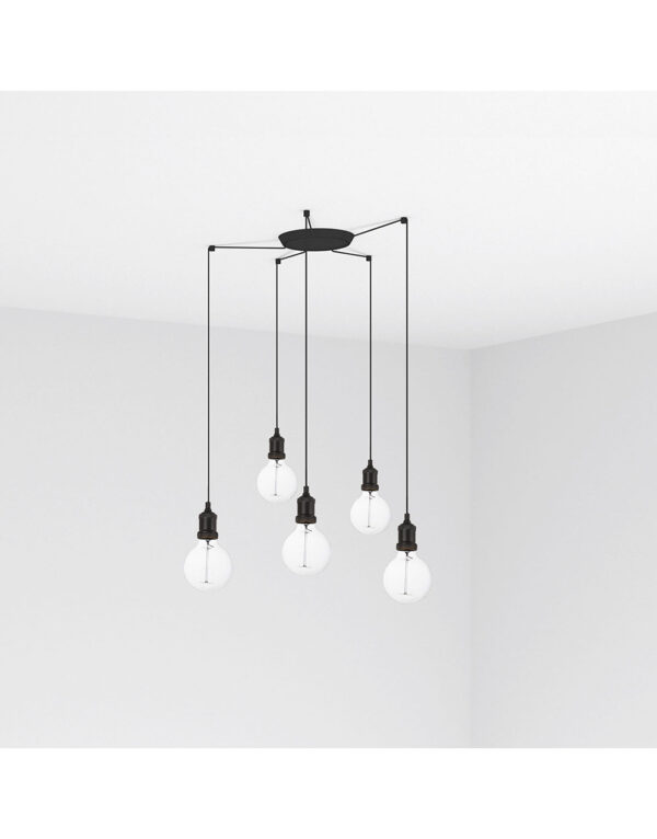 ART BLACK PENDANT LAMP 1XE27 2M CABLE 5L - 1-FR64135-5L