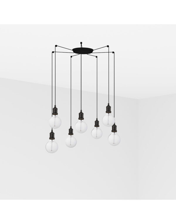 ART BLACK PENDANT LAMP 1XE27 2M CABLE 7L - 1-FR64135-7L