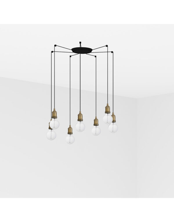 ART OLD GOLD PENDANT LAMP 1XE27 60W 7L - 1-FR64137-7L