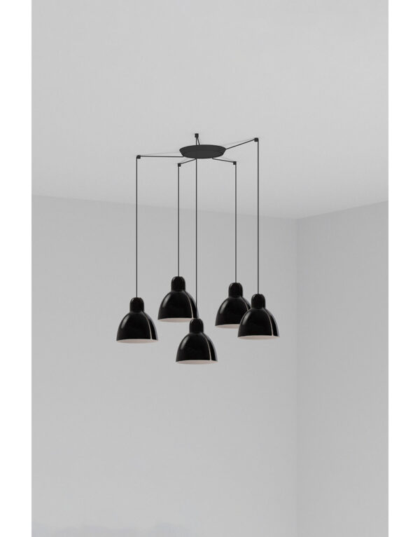 VENICE PENDANT BLACK o160 1x E27 5L - 1-FR64255-112-5L