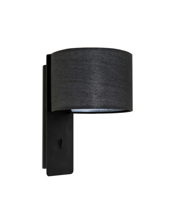 FOLD W/LAMP BLACK E27 - 1-FR64303