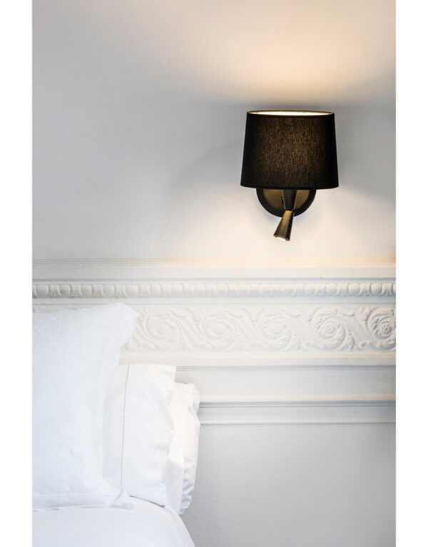 CONGA BLACK READER WALL LAMP BLACK LAMPSHADE o215* - 1-FR64309-03