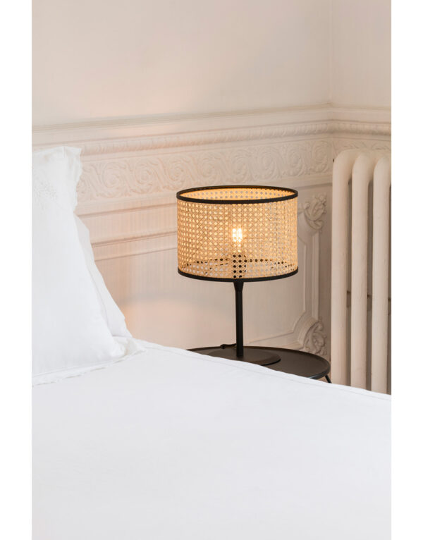 MAMBO BLACK TABLE LAMP RATTAN LAMPSHADE o320*213*o - 1-FR64311-48