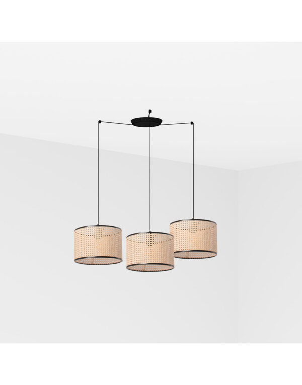 MAMBO BLACK PENDANT LAMP RATTAN LAMPSHADE o320*213 - 1-FR64314-48-3L