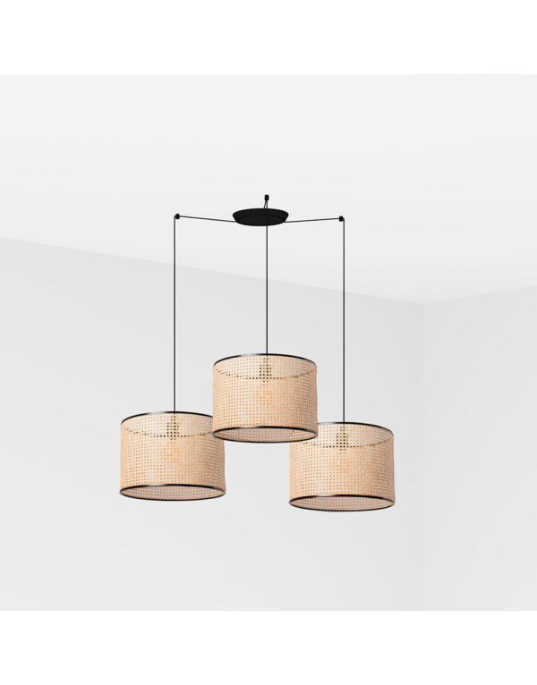 MAMBO BLACK PENDANT LAMP RATTAN LAMPSHADE o450*313 - 1-FR64314-49-3L