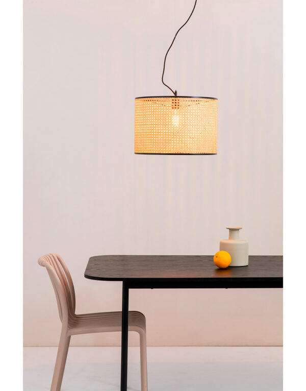 MAMBO BLACK PENDANT LAMP RATTAN LAMPSHADE o450*313 - 1-FR64314-49