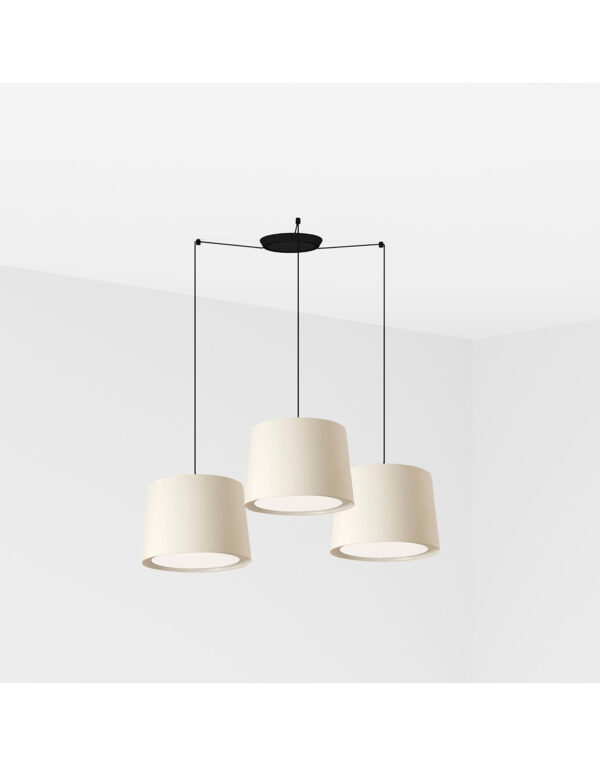 CONGA BLACK PENDANT LAMP o500*350*o450 WHITE LAMPS - 1-FR64314-54-3L