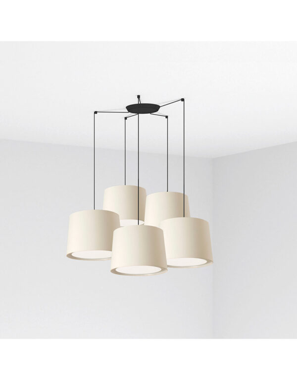 CONGA BLACK PENDANT LAMP o500*350*o450 WHITE LAMPS - 1-FR64314-54-5L