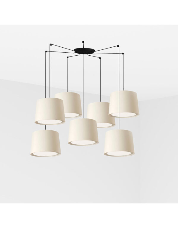 CONGA BLACK PENDANT LAMP o500*350*o450 WHITE LAMPS - 1-FR64314-54-7L