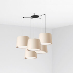 CONGA BLACK PENDANT LAMP o500*350*o450 BEIGE LAMPS - 1-FR64314-55-5L