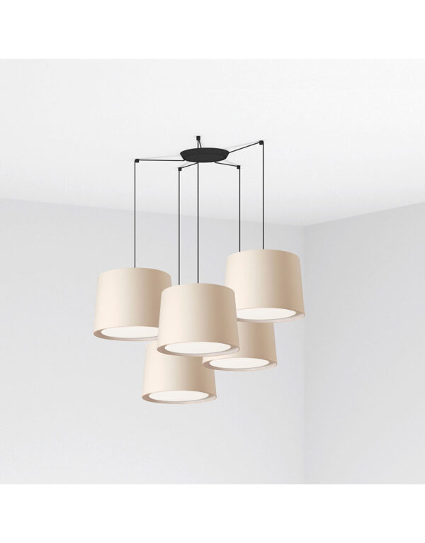 CONGA BLACK PENDANT LAMP o500*350*o450 BEIGE LAMPS - 1-FR64314-55-5L