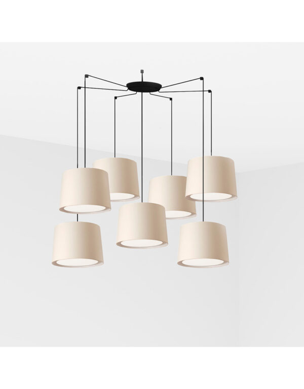 CONGA BLACK PENDANT LAMP o500*350*o450 BEIGE LAMPS - 1-FR64314-55-7L