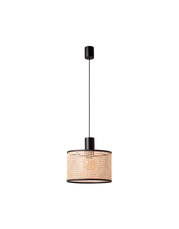 MAMBO BLACK PENDANT LAMP E27 o320*213o320 RATTAN L - 1-FR64315-48