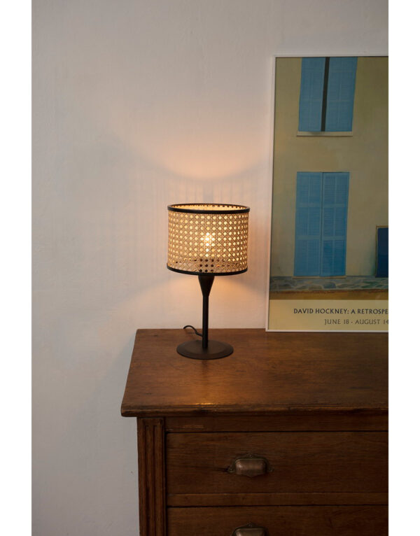 MAMBO BLACK TABLE LAMP E27 o210*200*o210 RATTAN - 1-FR64317-47