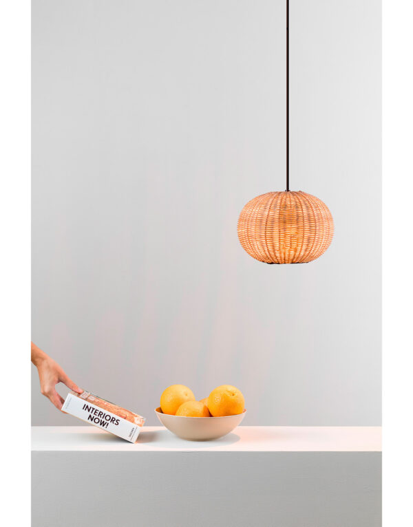 HAKA PENDANT BLACK P.RATTAN E27 o250*190 - 1-FR65134-73