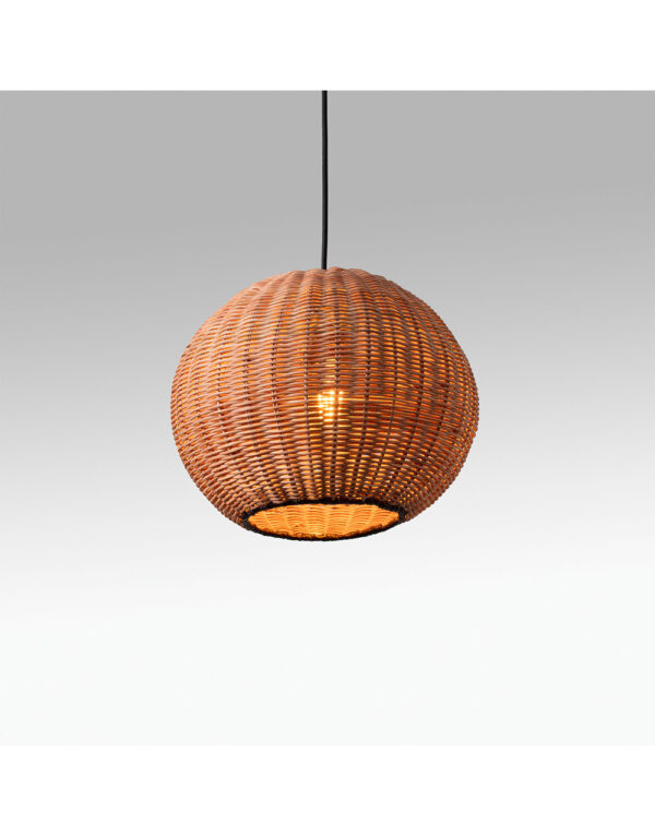 HAKA BLACK PENDANT RATTAN E27 o300*230 - 1-FR65134-74