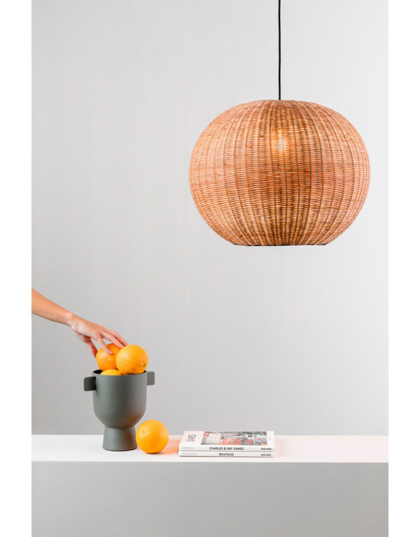 HAKA BLACK PENDANT RATTAN E27 o530*400 - 1-FR65134-75