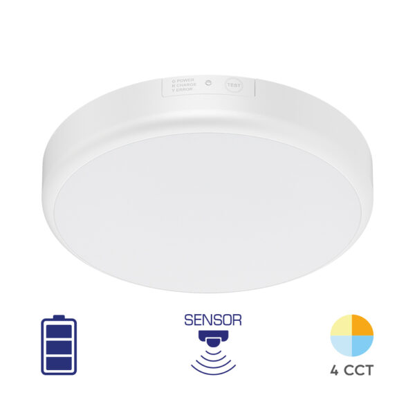 Πλαφονιέρα led "Grande" 20w 4in1 2000lm IP54 με ανίχνευση κίνησης, μέρα νύχτα και ασφαλείας - BC15-00580