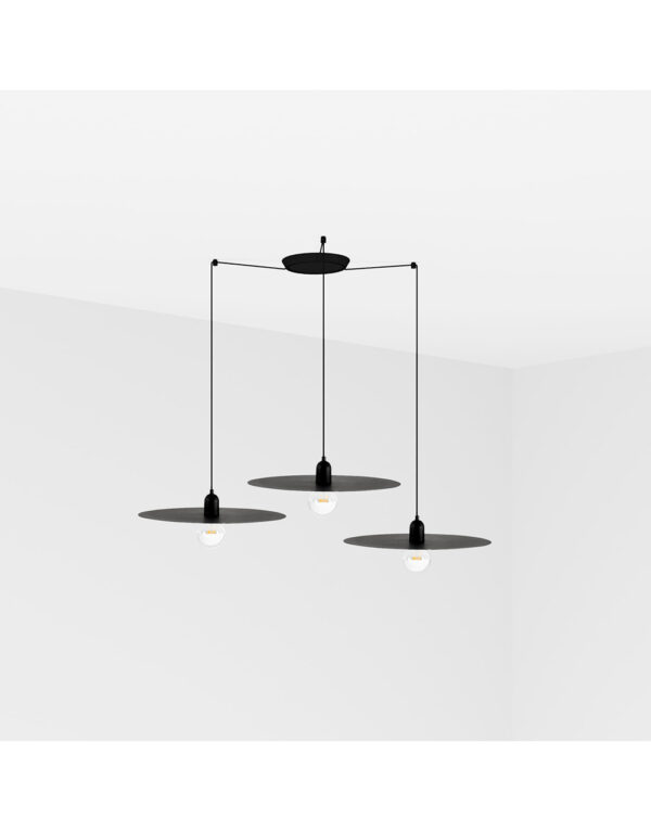 PLAT BLACK PENDANT LAMP E27 60W 3L - 1-FR68145-3L