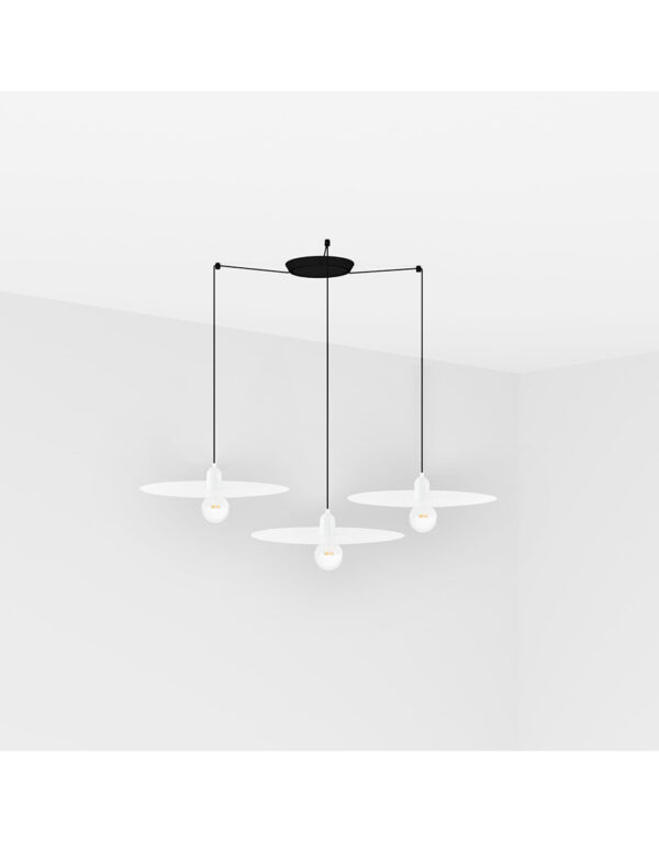 PLAT WHITE PENDANT LAMP E27 60W 3L - 1-FR68146-3L