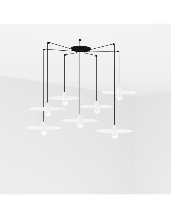 PLAT WHITE PENDANT LAMP E27 60W 7L - 1-FR68146-7L