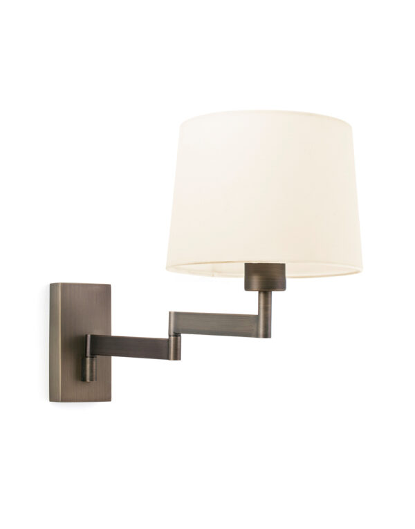 ARTIS ARTICULATED BRONZE WALL LAMP BEIGE SHADE - 1-FR68494-02