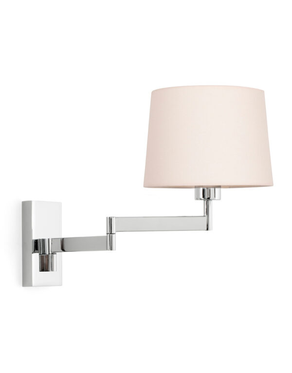 ARTIS ARTICULATED CHROME WALL LAMP BEIGE SHADE - 1-FR68495-02