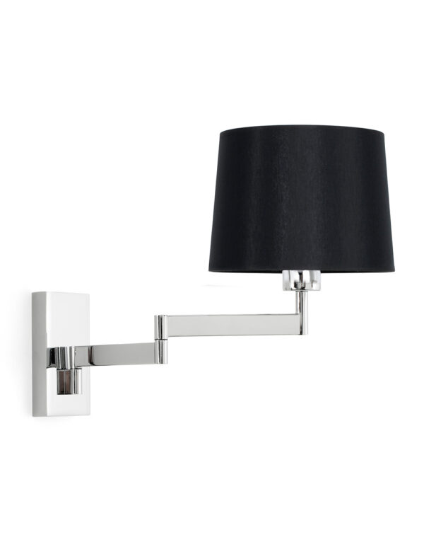 ARTIS ARTICULATED CHROME WALL LAMP BLACK SHADE - 1-FR68495-03