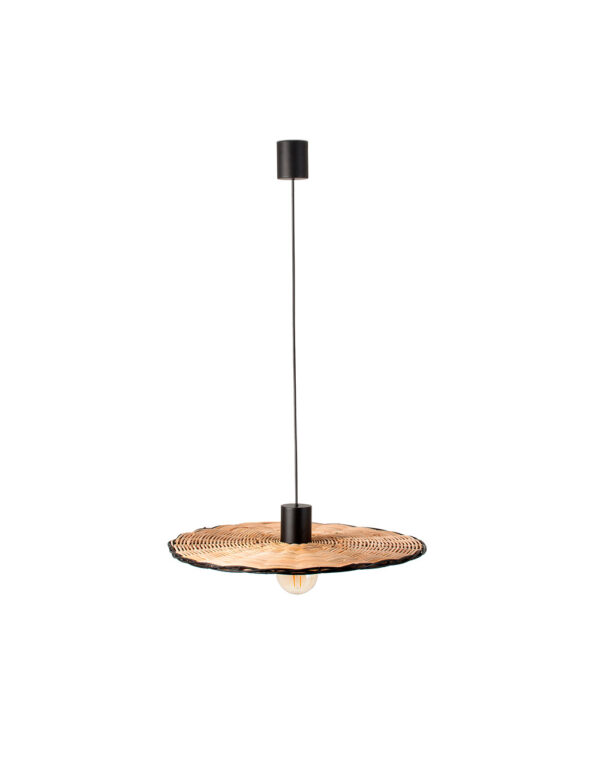 COSTAS BLACK PENDANT RATTAN SH. E27 o600x20xo600 - 1-FR68590-69